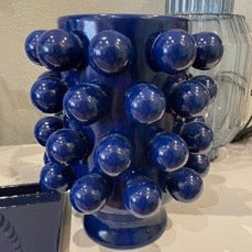 Vase Bubbles blau