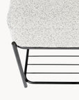 Hocker gepolstert Bouclé mit Ablagefläche