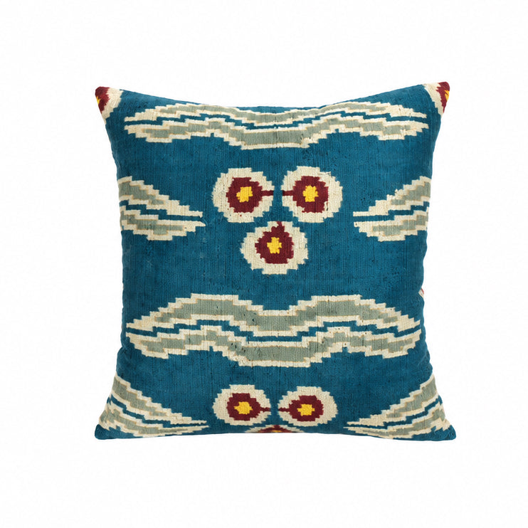 Kissen Ikat 50x50 petrol/ rost