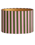 Lampenschirm Streifen oliv/rosa