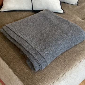 Decke Cashmere grau