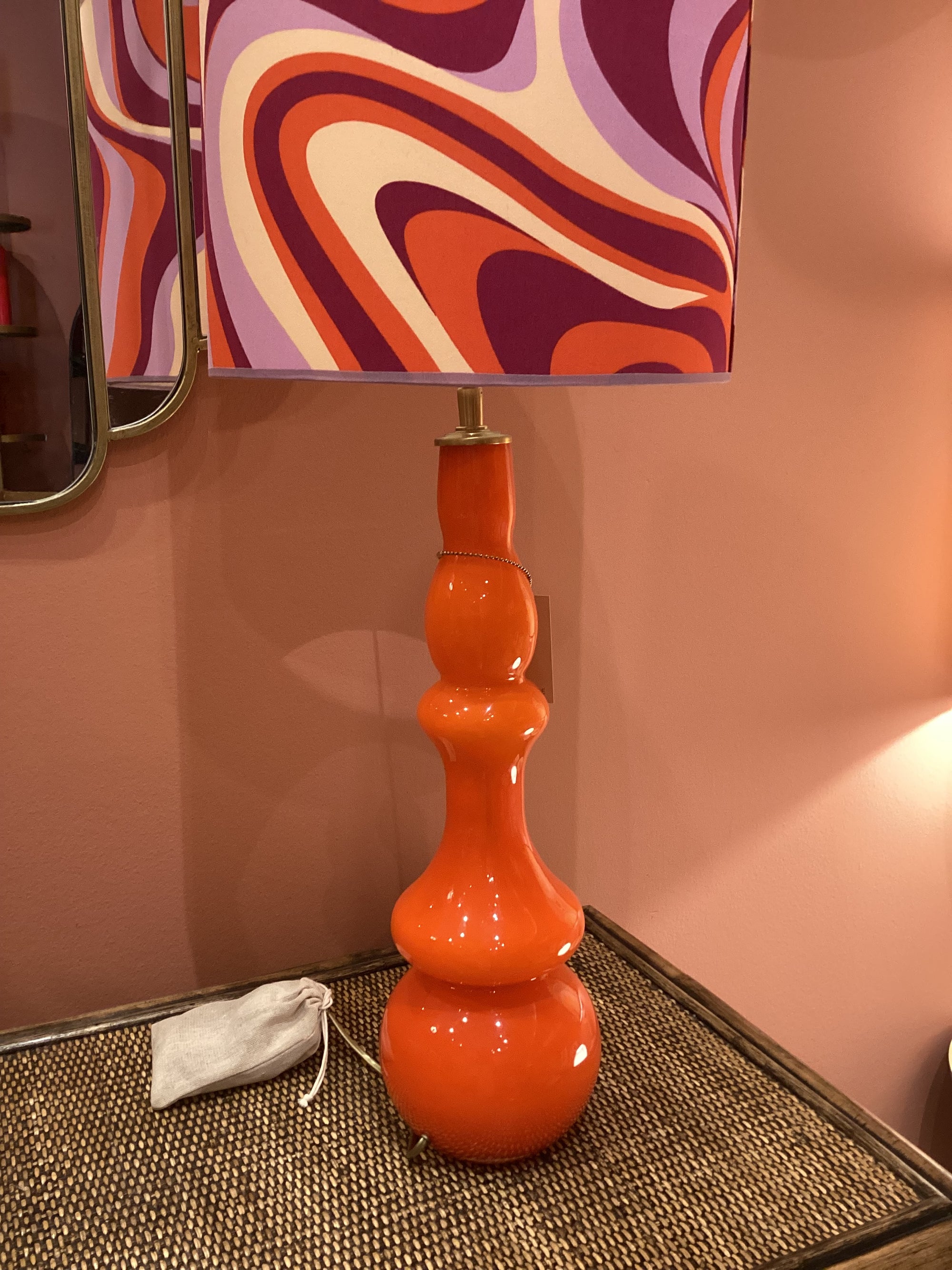 Lampenfuss Vintage Murano orange