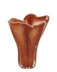 Vase Glas rost wellig