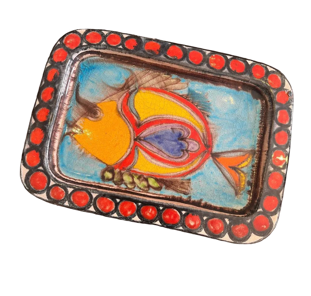 Teller , Platte mit Fisch, Vintage, de Simone
