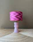 Lampenschirm Zick Zack Burgund/pink