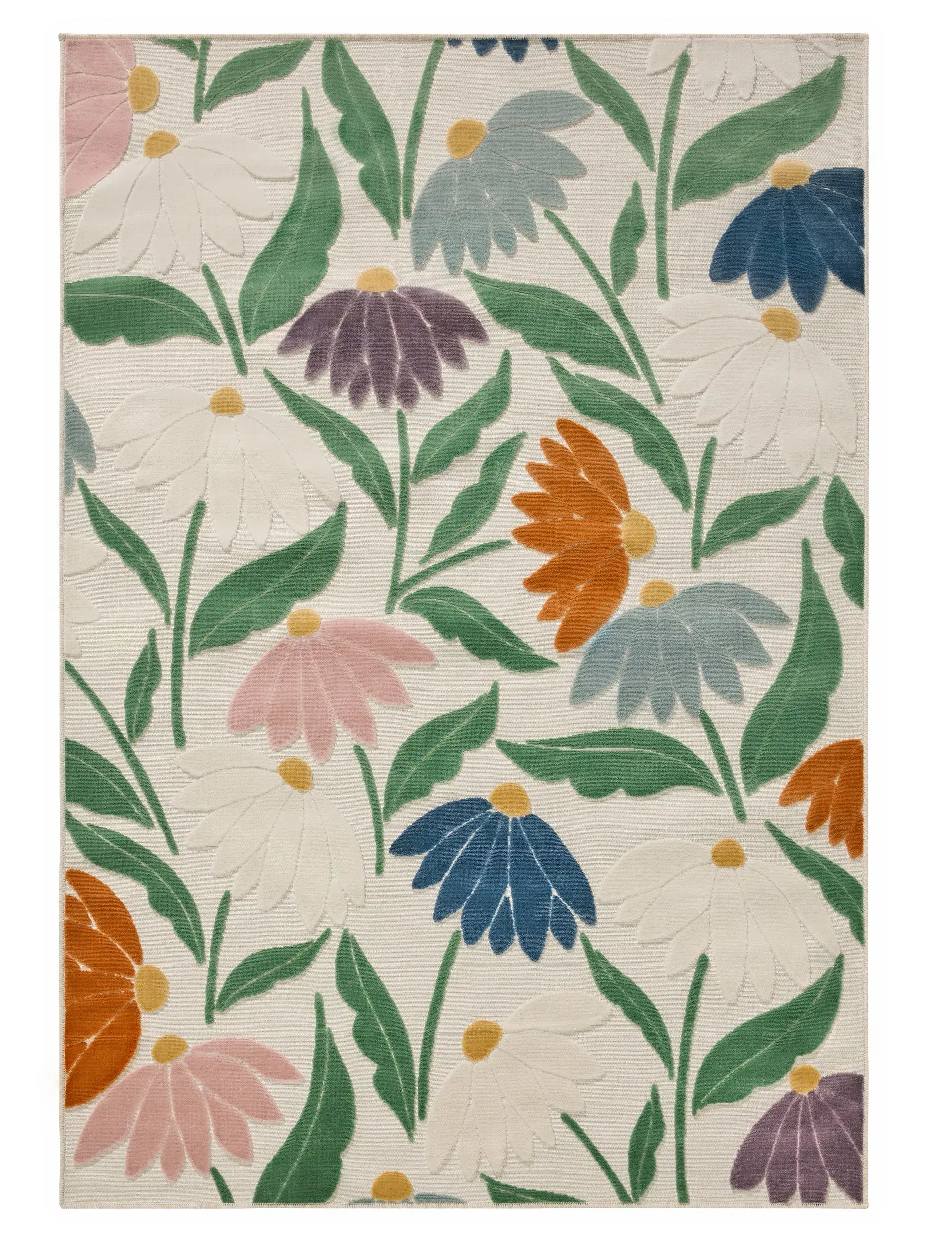 Teppich In- und Outdoor Blumen