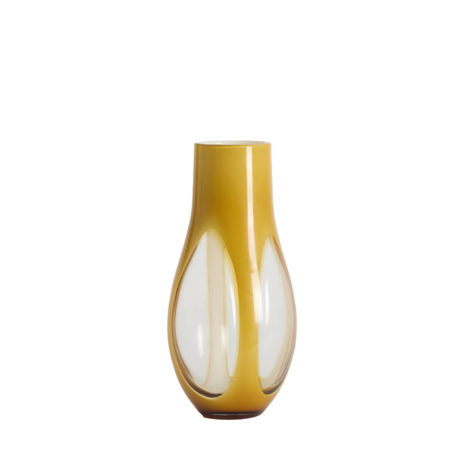 Vase Glas milchig ocker