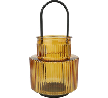 Laterne Windlicht Glas, 2 Farben