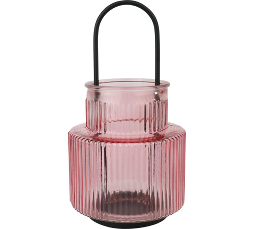 Laterne Windlicht Glas, 2 Farben