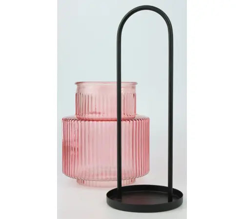 Laterne Windlicht Glas, 2 Farben