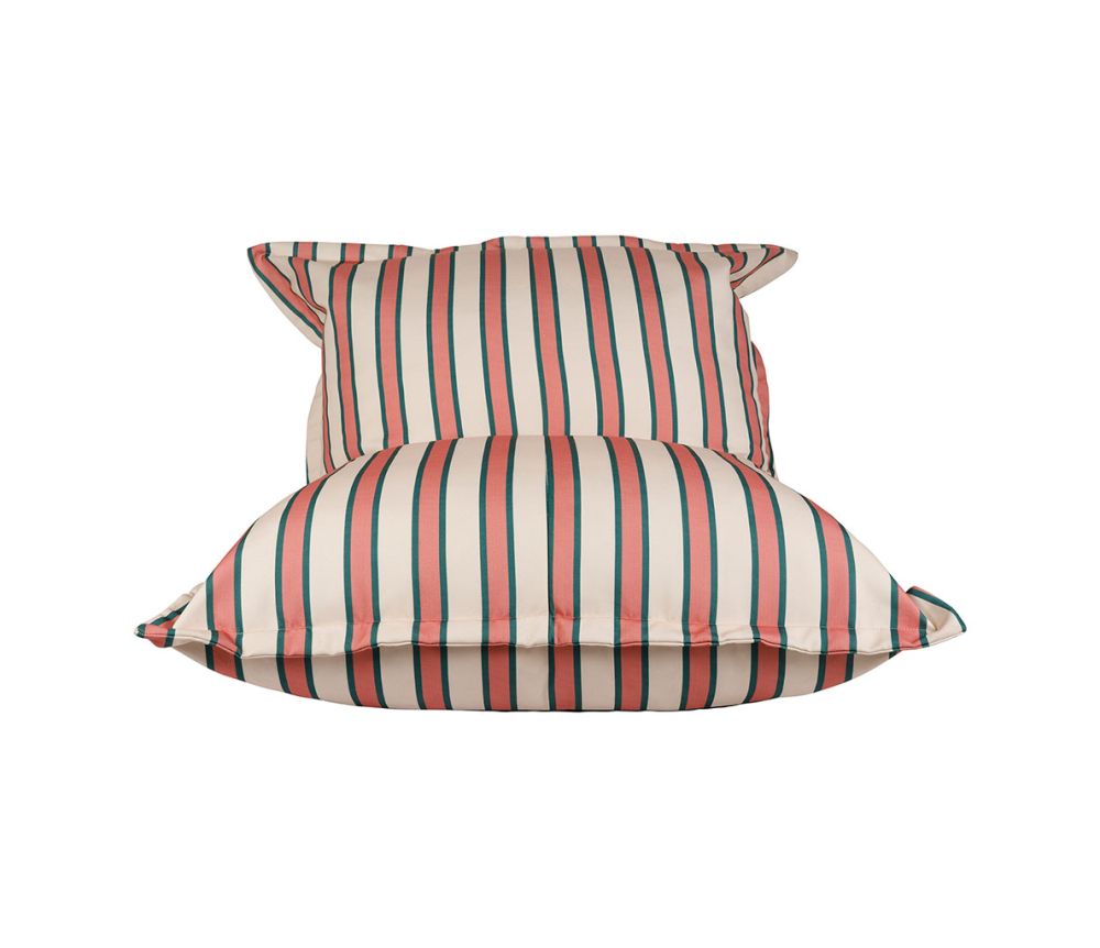 Sitzsack gestreift rosa-grün