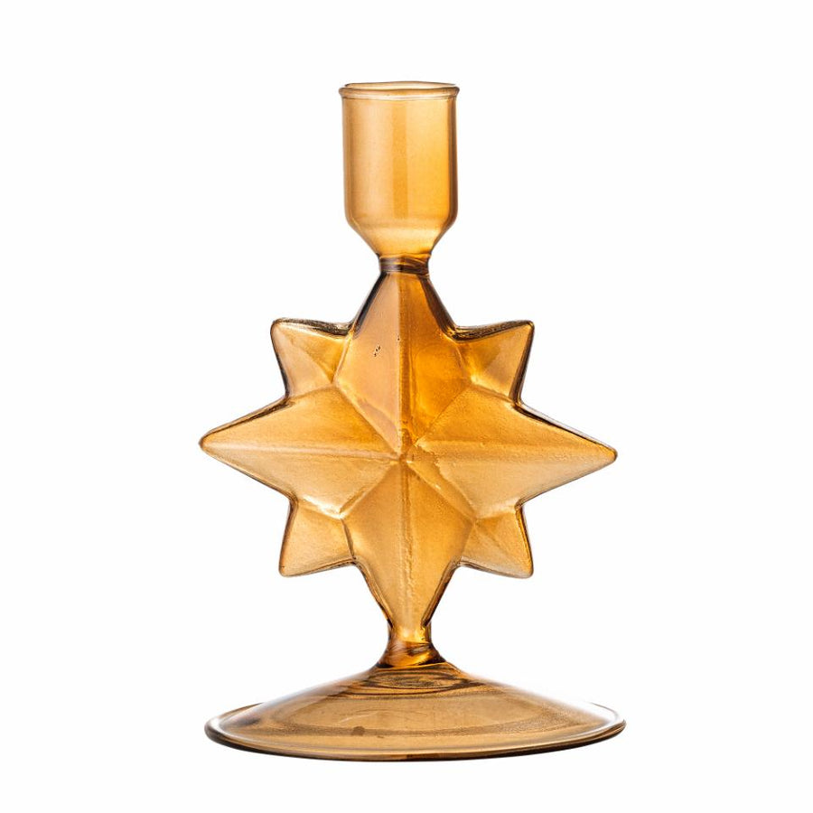 Kerzenständer Glas braun