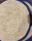 Tischset Bast Rund mit farbigem Rand
