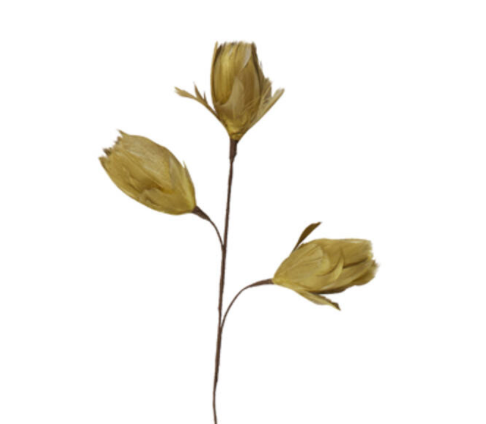 Blume aus Federn ocker