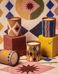 Duftkerze Keramik handbemalt