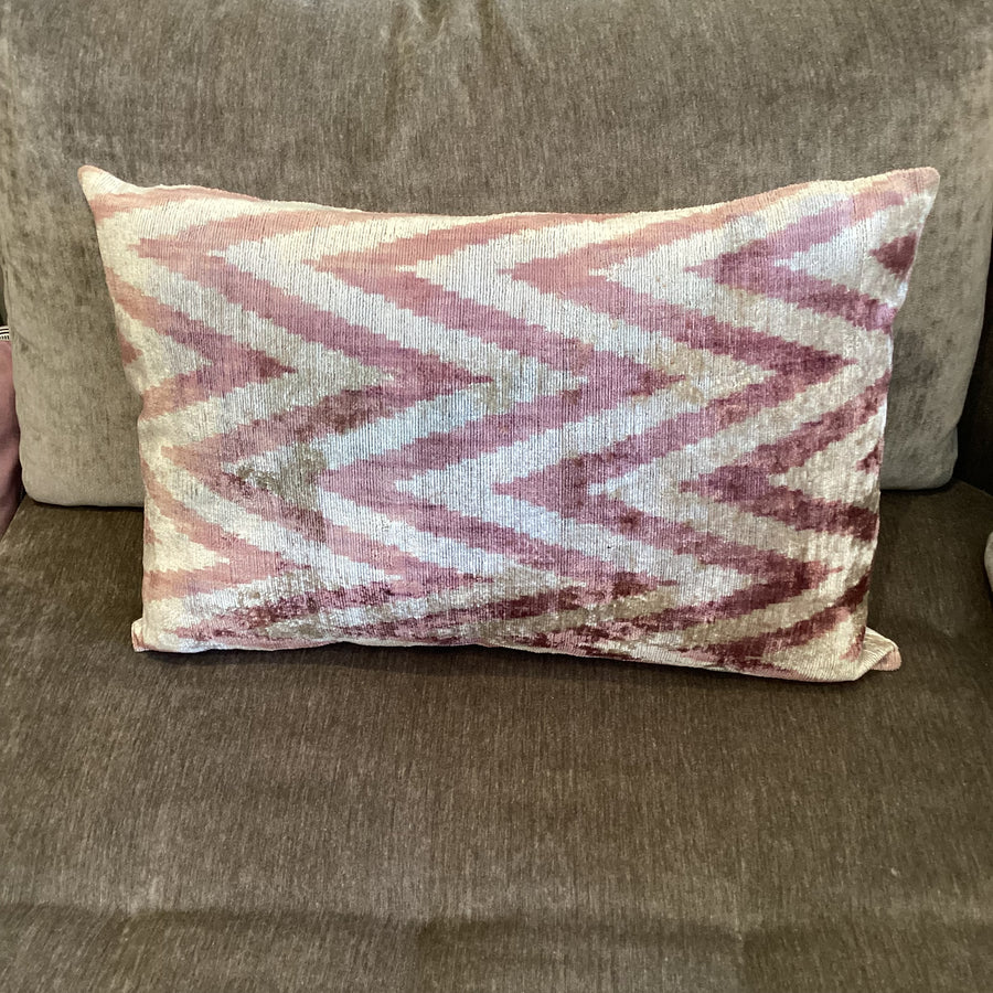 Kissen Ikat Samt 40x60cm Pastelle