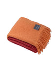 Decke Mohair dip dyed orange