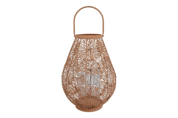Windlicht rost hoch beige