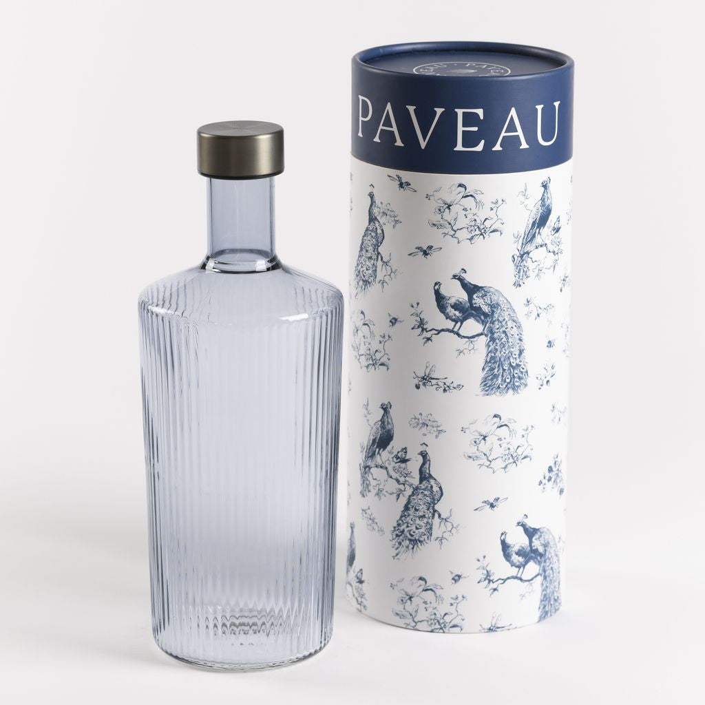 Wasserflasche geriffelt dunkelblau