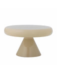Beistelltisch rund beige glänzend