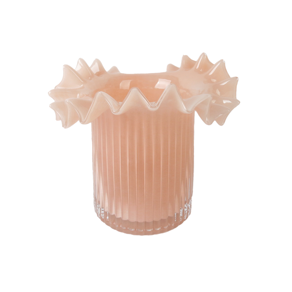 Vase Volant rosa Glas