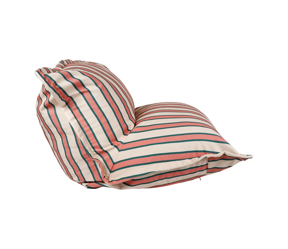 Sitzsack gestreift rosa-grün