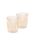 Glas geriffelt orange-nude