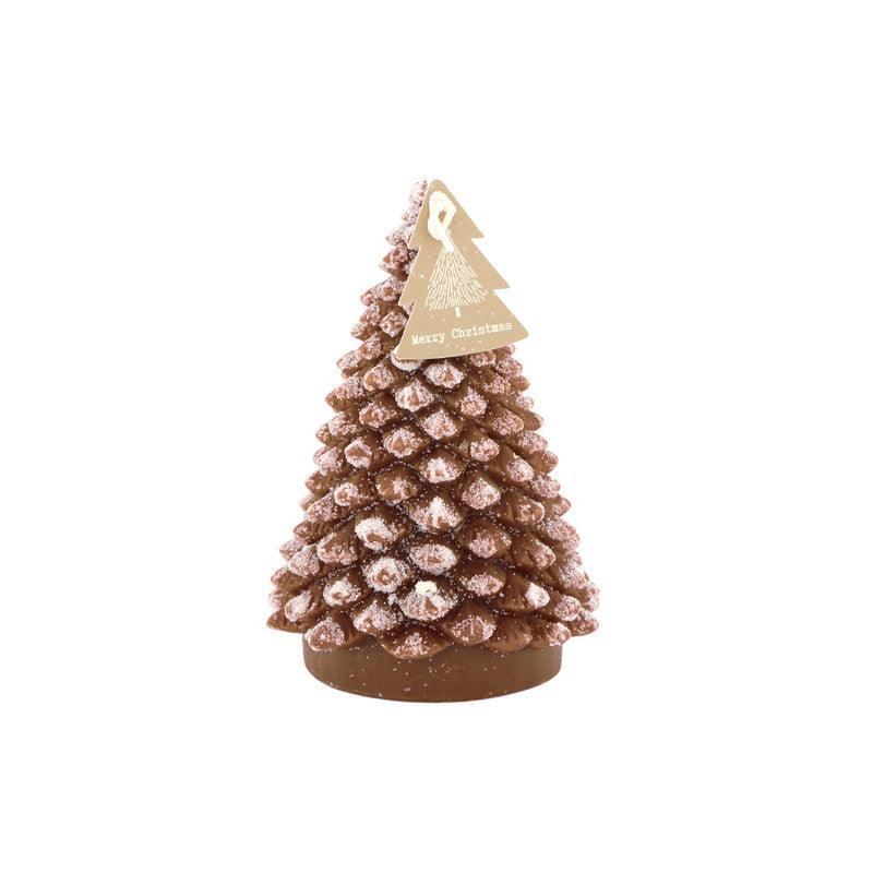Kerze Tannenbaum braun