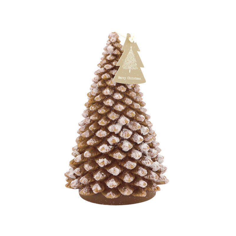 Kerze Tannenbaum braun
