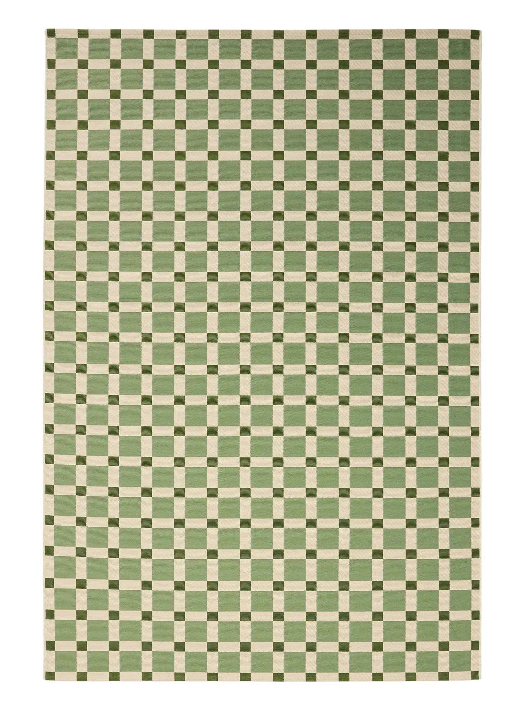 Teppich In- und Outdoor Karos grün