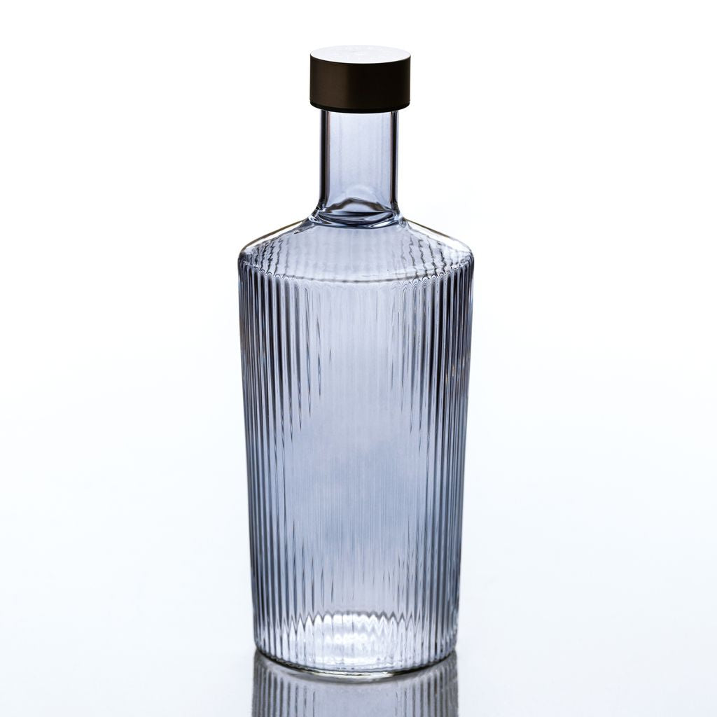 Wasserflasche geriffelt dunkelblau