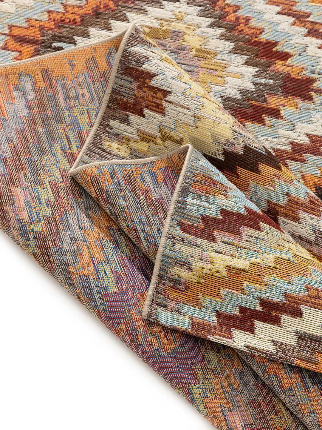 Teppich In- und Outdoor Raute multicolor