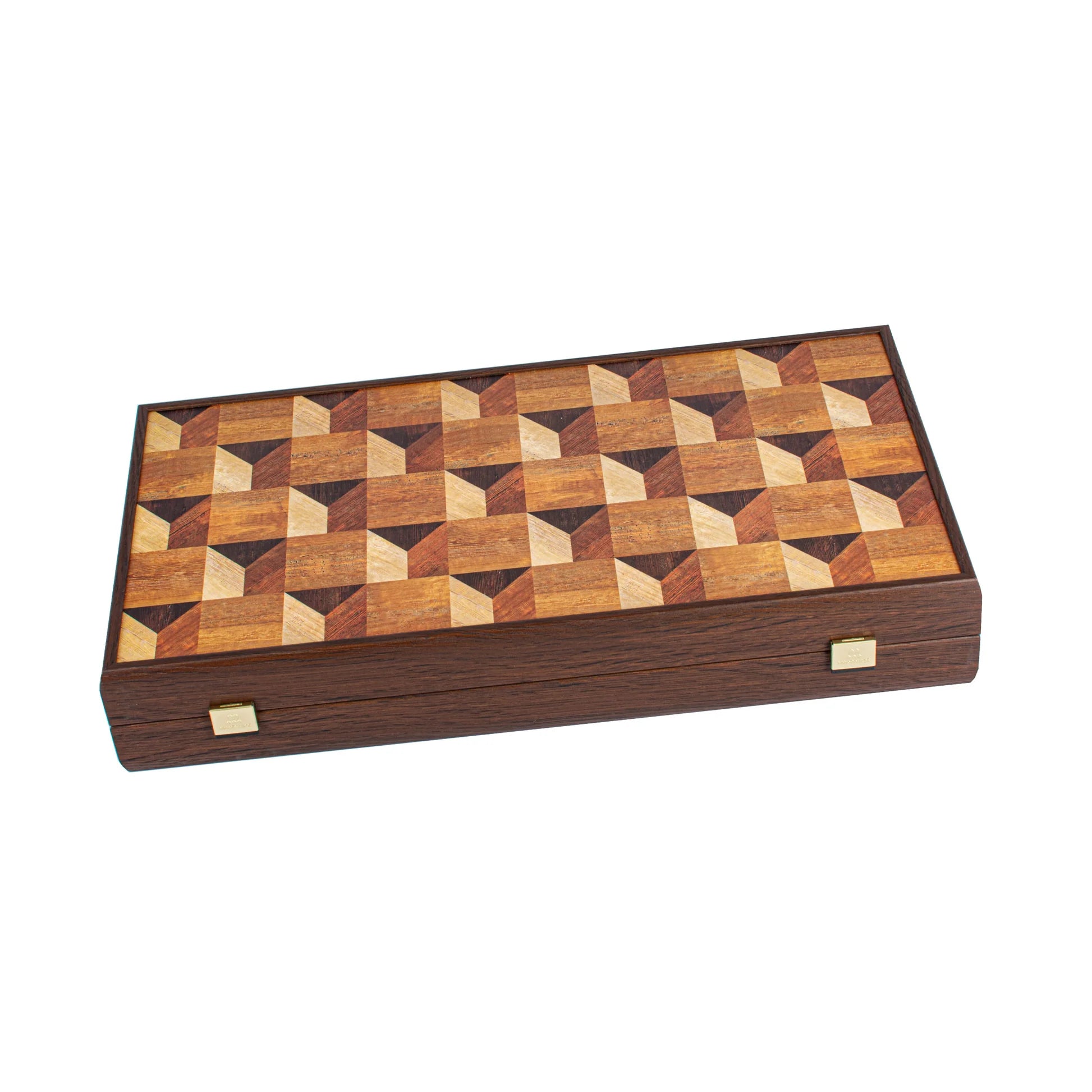 Backgammon Holz bedruckt geometrisch