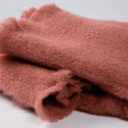 Decke Mohair Uni Pfirsich