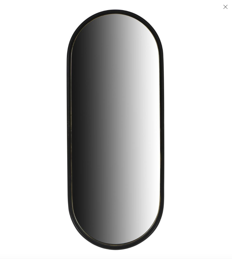 Spiegel schwarz oval