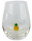 Glas mit Glasfrucht Deko