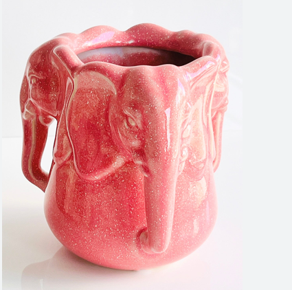 Vase Elefant pink