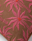 Kissen bestickt Palmen Cinnamon / Orchid