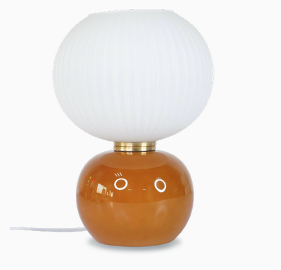Tischlampe mit Glasschirm groß