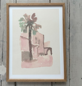 Bild Kunstdruck Palmen Pastell