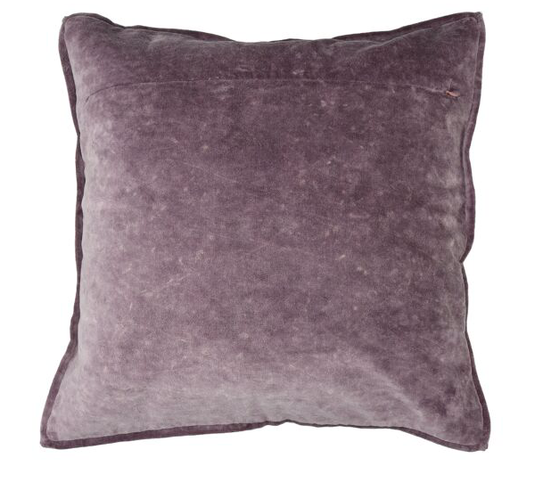 Kissen Leinen washed out mit Samtseite, 45x45 cm