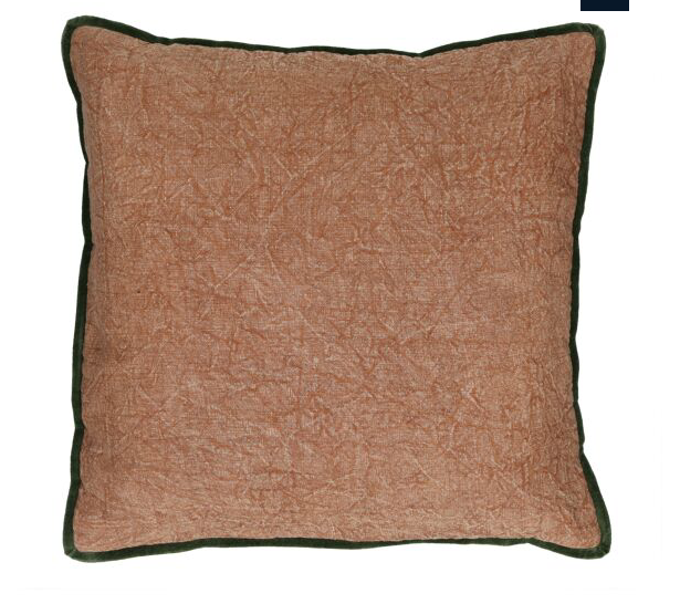 Kissen Leinen washed out mit Samtseite, 45x45 cm