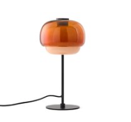 Tischlampe Glas orange 2-farbig