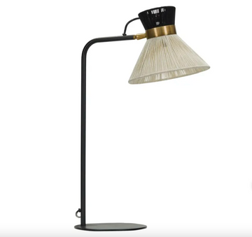 Tischlampe mit gewickeltem Lampenschirm zweifarbig