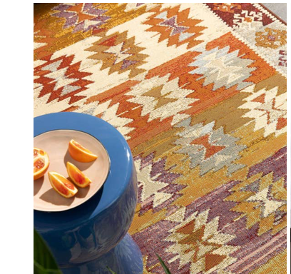 Outdoor Teppich Kelim flach, 160 x 235cm , mehrfarbig