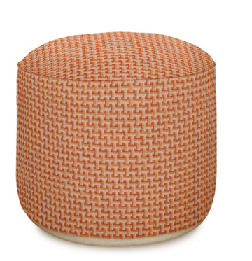 Pouff graphisches Muster Outdoor nude/ rust