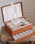 Schmuckbox Kunstleder mit Schublade L