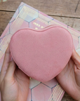 Schmuckbox Herz Samt rose