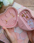 Schmuckbox Herz Samt rose