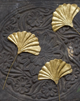 Dekoelement Metall Ginkgo